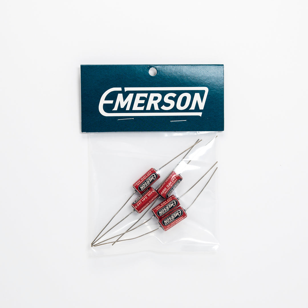 Allparts EP-4400-000  Emerson Custom Paper-in-Oil Capacitors - 0.047uf, Red & Cream