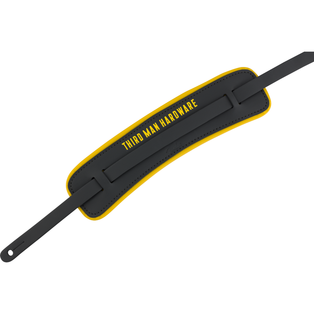 Fender  x Third Man Hardware Leather Strap -  Black/Yellow