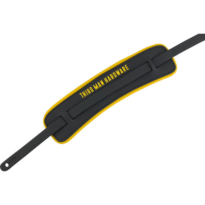 Fender  x Third Man Hardware Leather Strap -  Black/Yellow