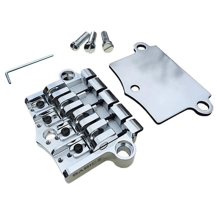 Allparts Babicz Full Contact FCH 3-Point Bass Bridge with Shim - 4 String