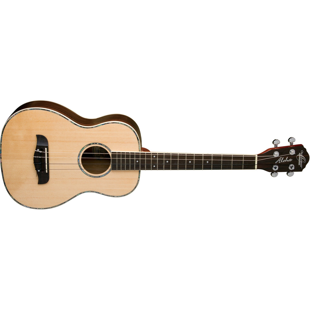 Oscar Schmidt OU53S Solid Spruce Rosewood Baritone Ukulele - Natural Gloss