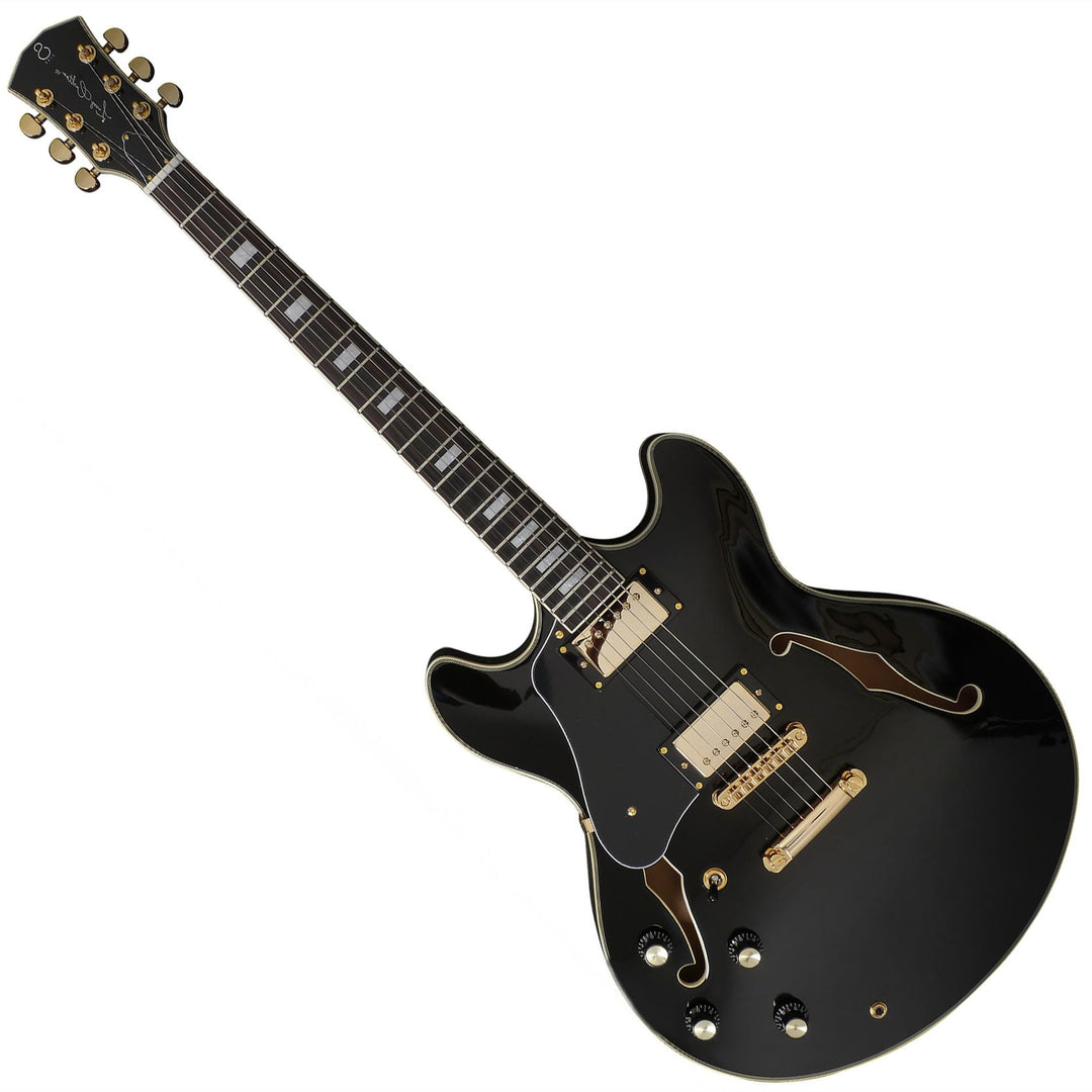 Sire H7-BK-LH H7 Larry Carlton LH 6-String Semi-Hollowbody Electric Guitar - Black, Lefthand