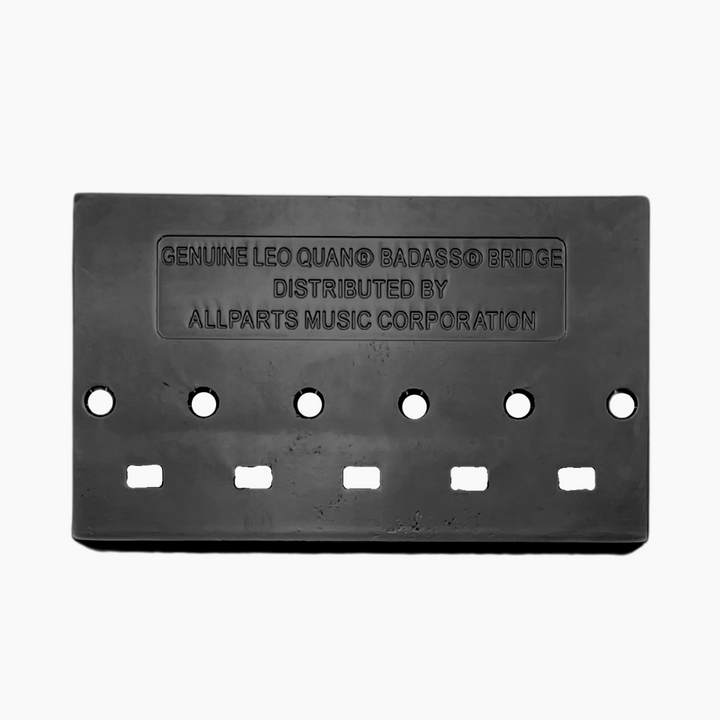 Allparts BB-3345-003 - Leo Quan® Badass V™ 5-String Bass Bridge - Grooved Saddles, Black
