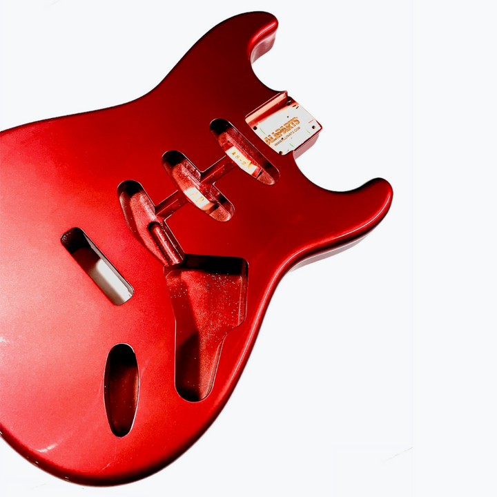 Allparts SBF-CAR Candy Apple Red Finished Replacement Body for Stratocaster (Alder)