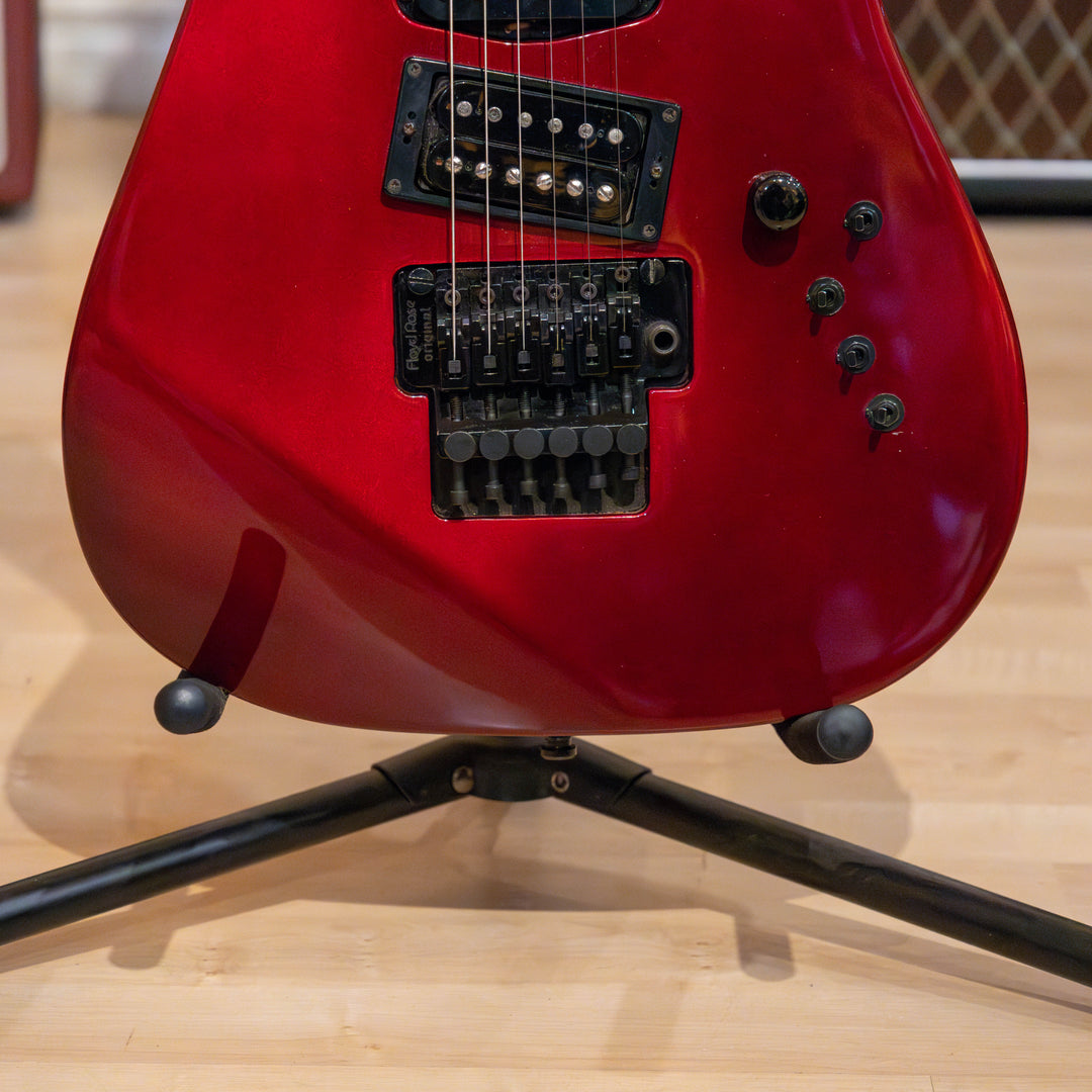 Kramer - MIJ- Early 90's , Pacer Custom 1 (HSS) Candy Apple Red  w/ Hard Shell Case - (1990-91 )- USED