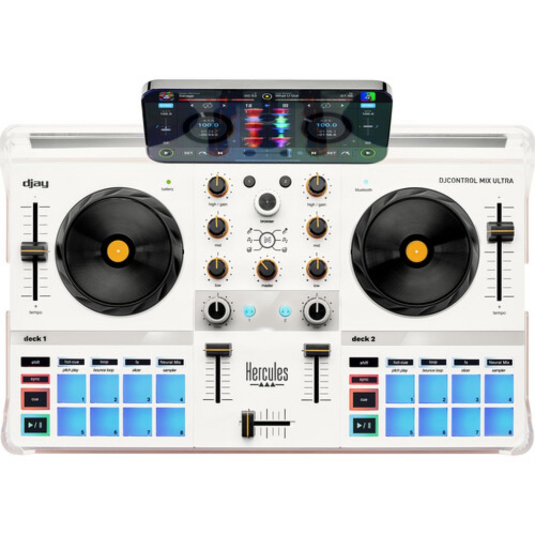 Hercules DJ DJCONTROL-MIX-ULTRA Ultimate Mobile DJ Control for Smartphone & Tablet