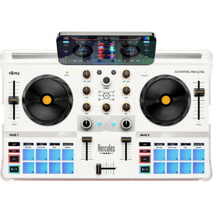 Hercules DJ DJCONTROL-MIX-ULTRA Ultimate Mobile DJ Control for Smartphone & Tablet