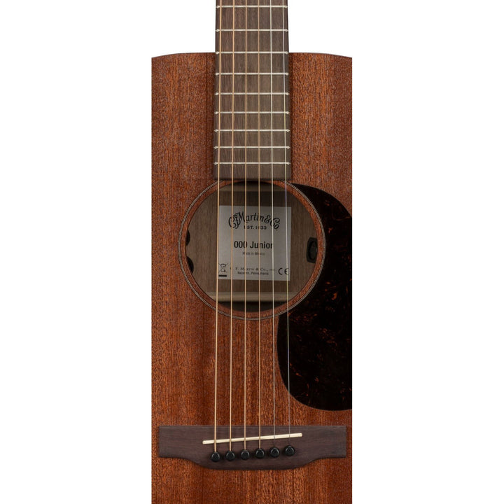 Martin 11Y25000JRESAPELEL Dreadnought Junior Acoustic-Electric – 000 Jr-EL Satin Sapele/Sapele with Soft Shell Case