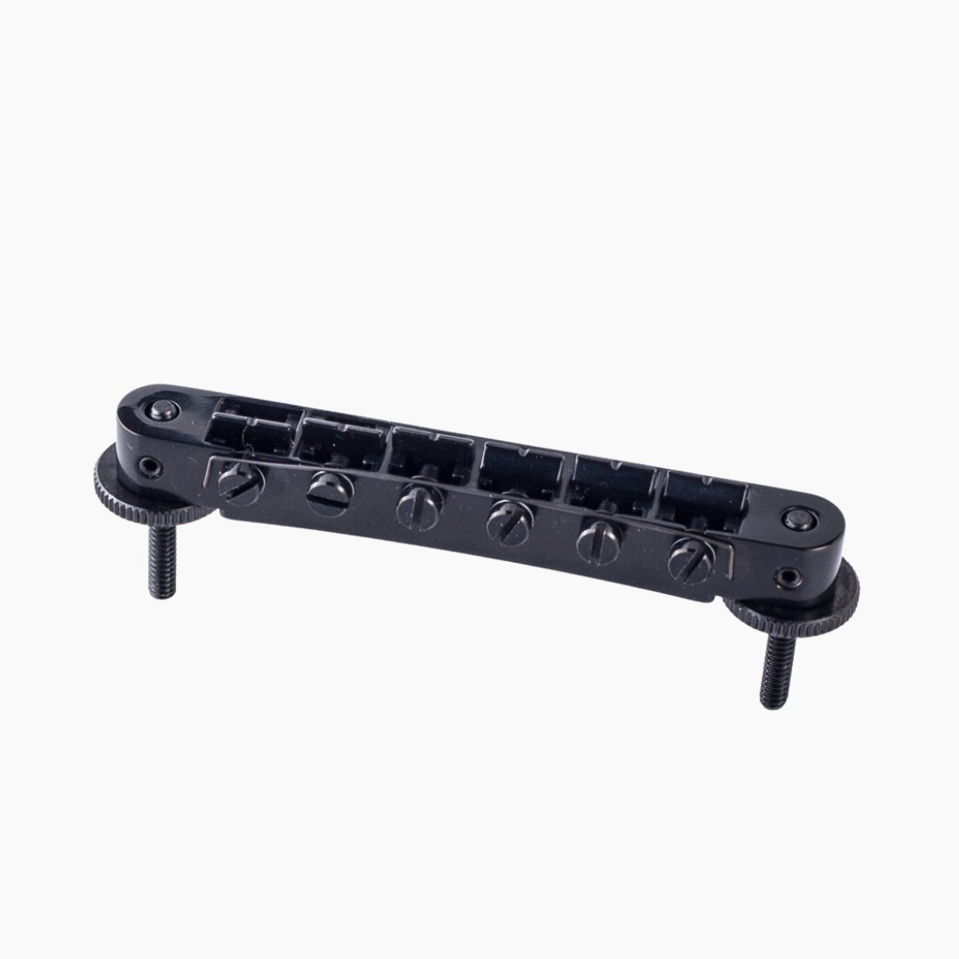 Allparts GB-0532-003 Tonepros AVR2P ABR-1 Style Tunematic Bridge with Pre-Notched Saddles, Black