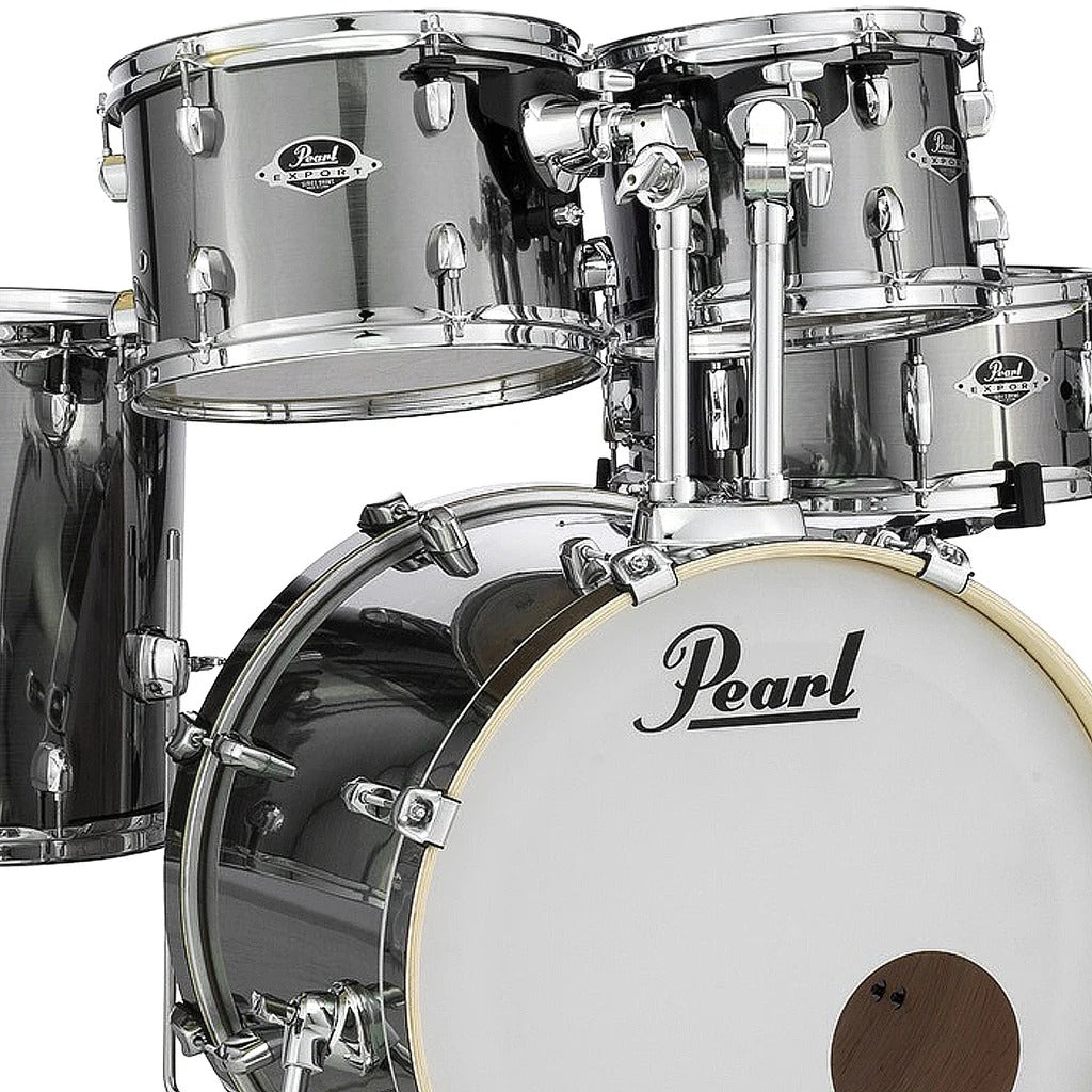 Pearl Export EXX 5-Piece Drumkit & Hardware in Smokey Chrome w/ Zildjian Cymbal Pack & Throne - EXX785ZPC21-T1