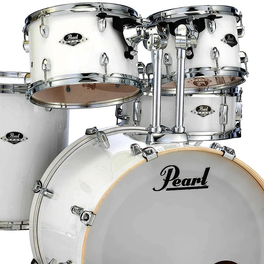 Pearl Export EXX 5-Piece Drumkit & Hardware in Pure White w/ Zildjian Cymbal Pack & Throne - EXX785ZPC33-T1