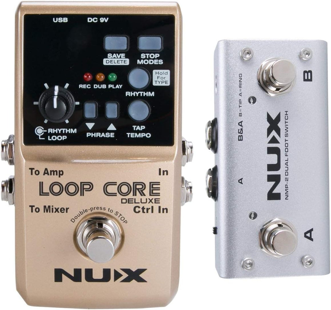 NUX Loop Core Deluxe Stereo Looper with Extension Pedal