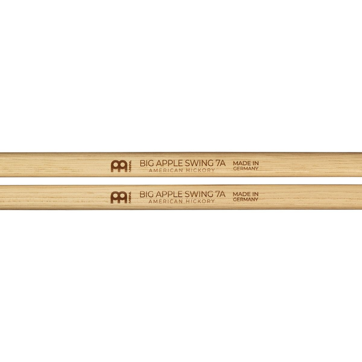 Meinl SB122 Big Apple Swing 7A Drumstick, Hickory, Light, Small acorn tip, Pair