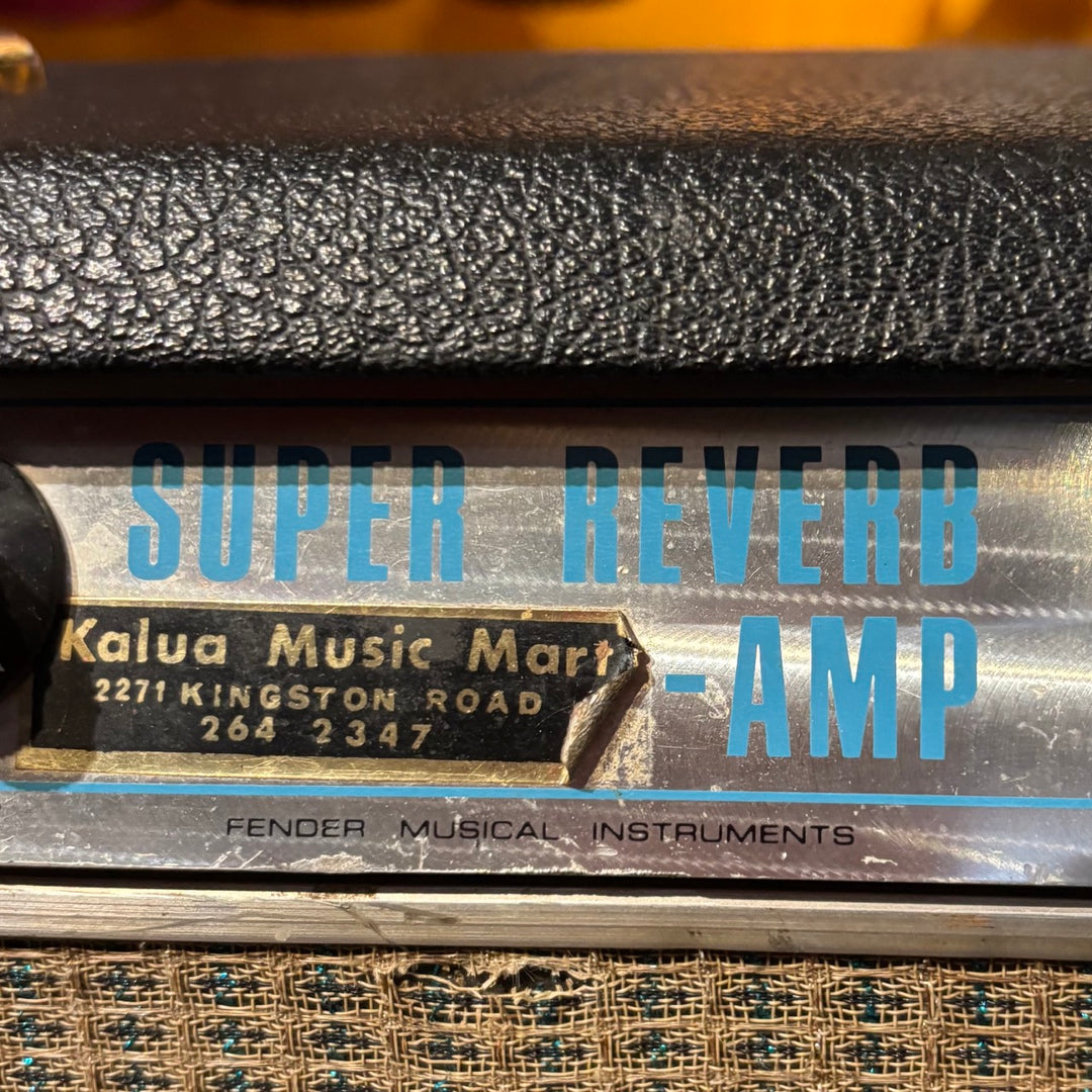 VINTAGE Fender - Drip Edge Super Reverb Silver Face w/ Foot Switch (1969) - USED