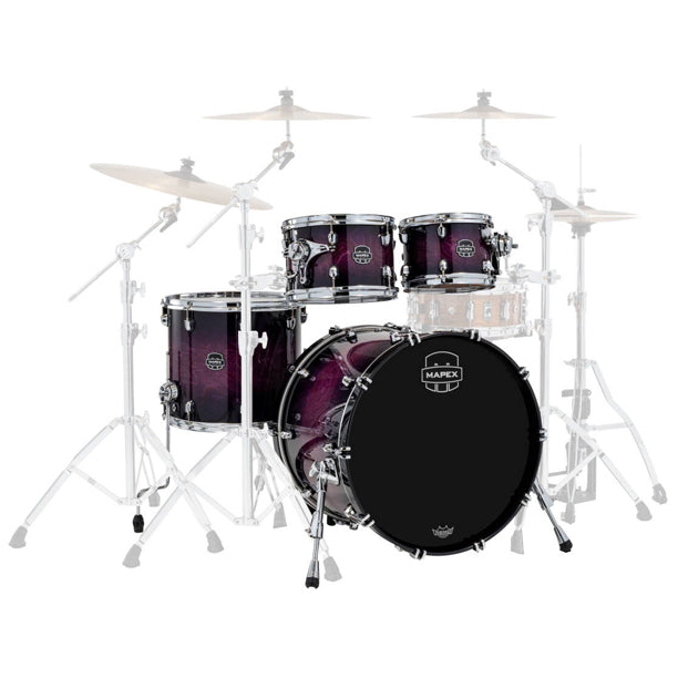 Mapex Saturn VI 4-Piece Shell Pack (22,10,12,16) - Royal Purple Burst