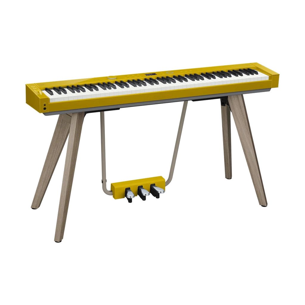 Casio Privia PX-S7000HM-BG 88-Key Digital Piano w/ Stand & Pedals - Harmonious Mustard + Bundle w/ BG50 Piano Bench