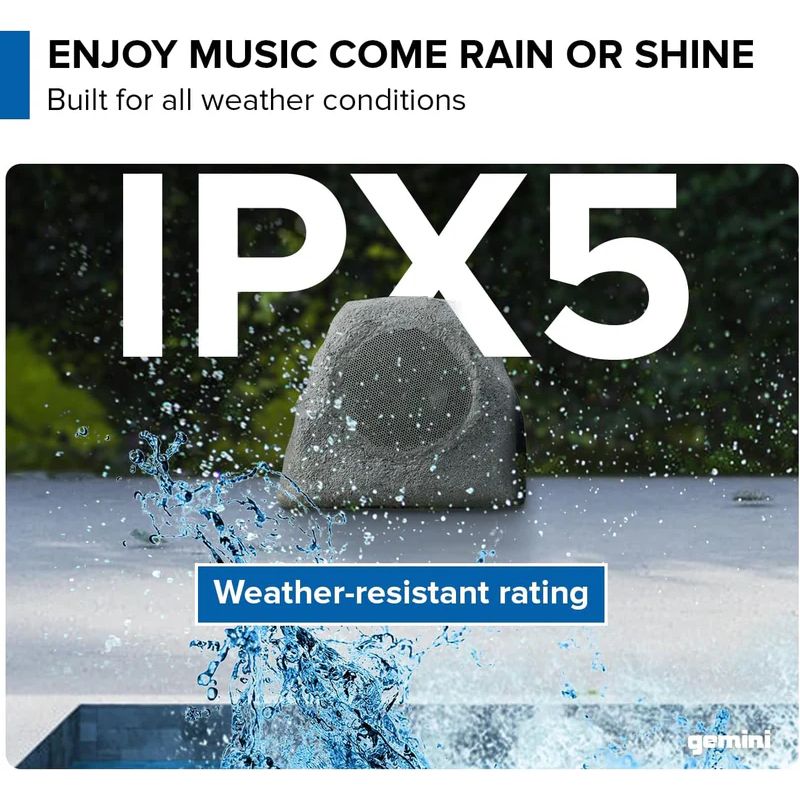 Gemini GHRK-500LTMS-PR Outdoor Solar Rock LED Bluetooth Speakers