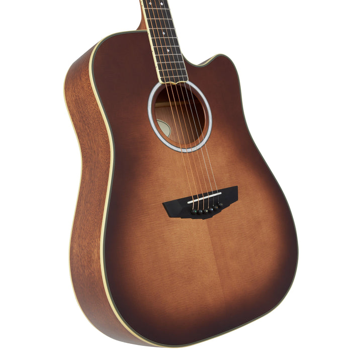 D'Angelico DAED500ATBGP2 Bowery Dreadnought CE Includes Hard Case - Autumn Burst