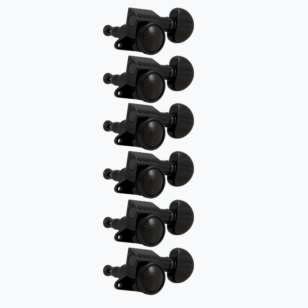 Allparts TK-7926 Grover® 505 Series 6-in-line Locking Tuners Black 505BC6