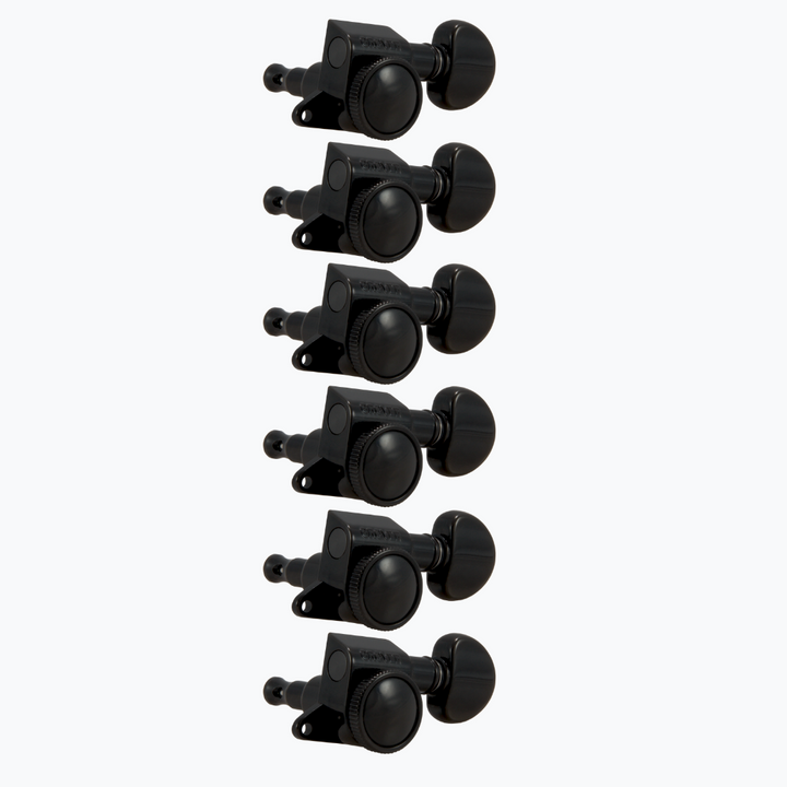 Allparts TK-7926 Grover® 505 Series 6-in-line Locking Tuners Black 505BC6