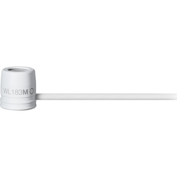Shure WL183MW/O-LM3 Low-Profile Omnidirectional Lavalier Microphone with LEMO 3-Pin Connector (White)