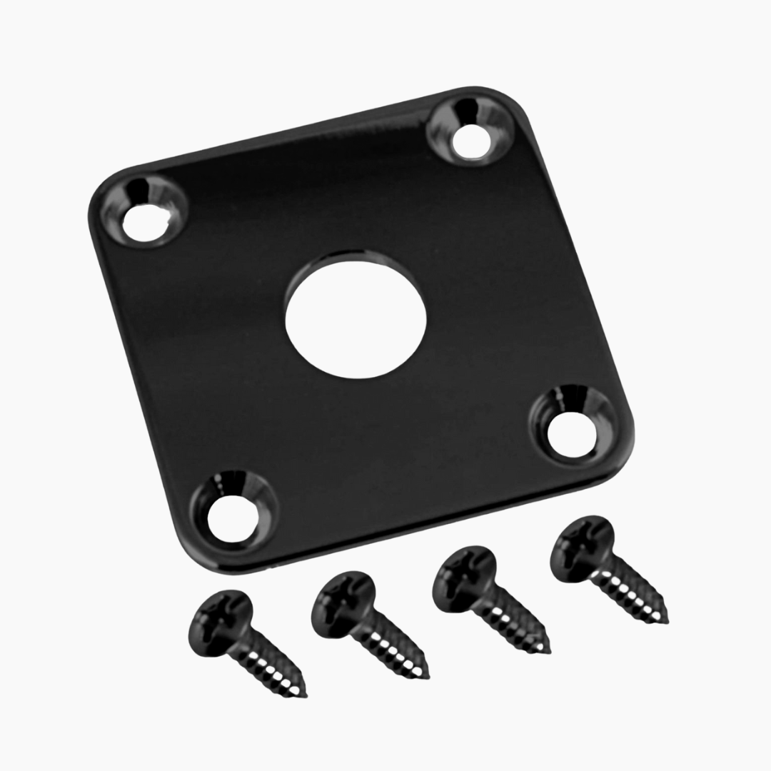 Allparts AP-0633 Square Jackplate for Les Paul® Black (metal)
