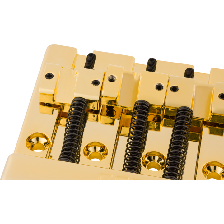 Fender ® HiMass™ 4-String Bass Bridge Assembly With Brass Saddles -  Gold