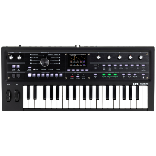 Korg MICROKORG2BK LTD MK2 Synthesizer/ Vocoder w/ Soft Case - Metallic Black