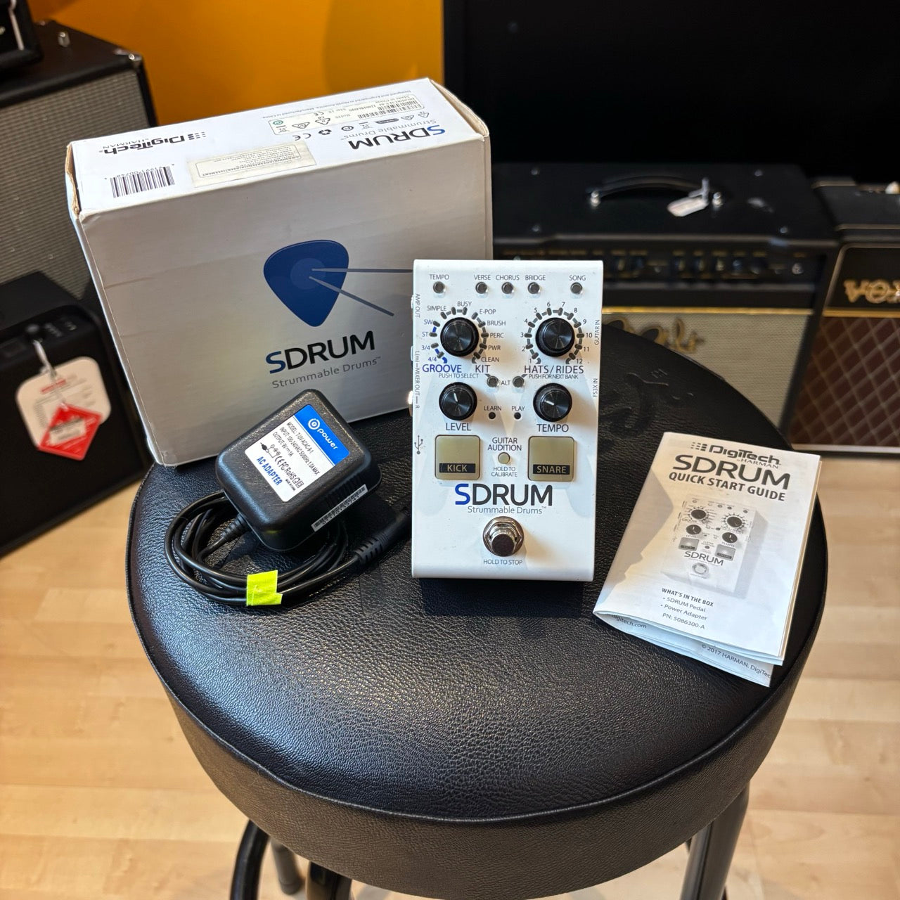 Digitech - S Drum Strummable Drum Pedal w/ Factory Box & User