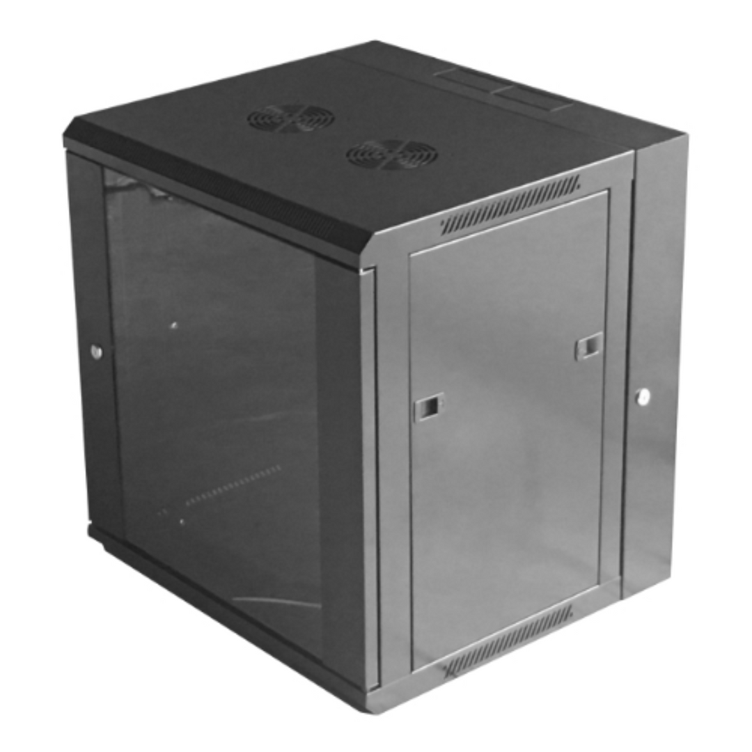 Sync SSYS-WM01-09 - 9U Hinged Equipment Rack with Locking Glass Door