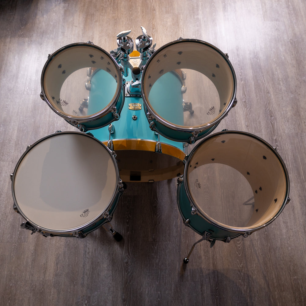 Yamaha SBX0F56-  Stage Custom Birch 5-Piece Shell Pack w/ hardware (10x7, 12x8, 14x13ft, 14x5.5, 20x17,  HW680W) - MSG Matte Surf Green
