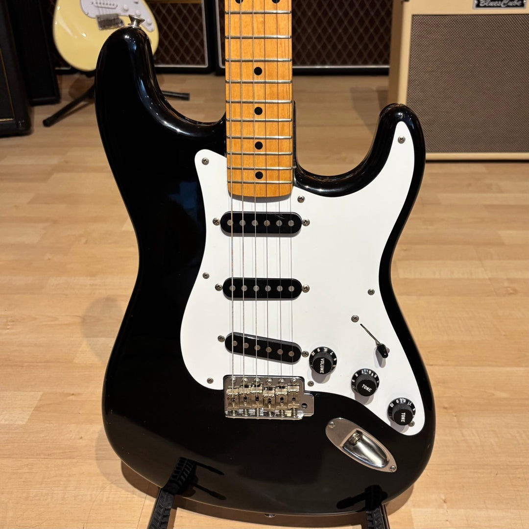 Squier - E Series Standard Strat w/Vintage Fender HD Case (MIJ - Black / Maple - 1986) - USED