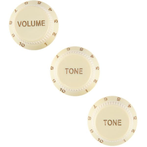 Fender Stratocaster Soft Touch Knobs, Aged White - Aged White