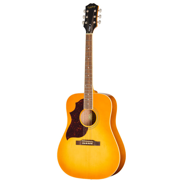 Left-handed Hummingbird Tribute acoustic in Heritage Sunburst finish.