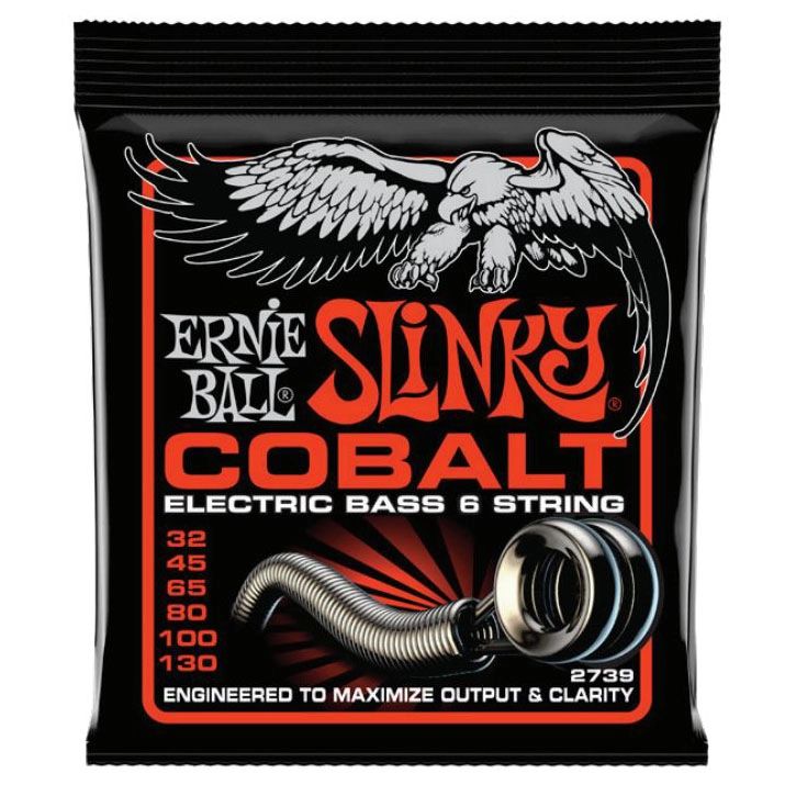 Ernie Ball Cobalt Super Slinky 6-String Bass Guitar Strings - 32-130