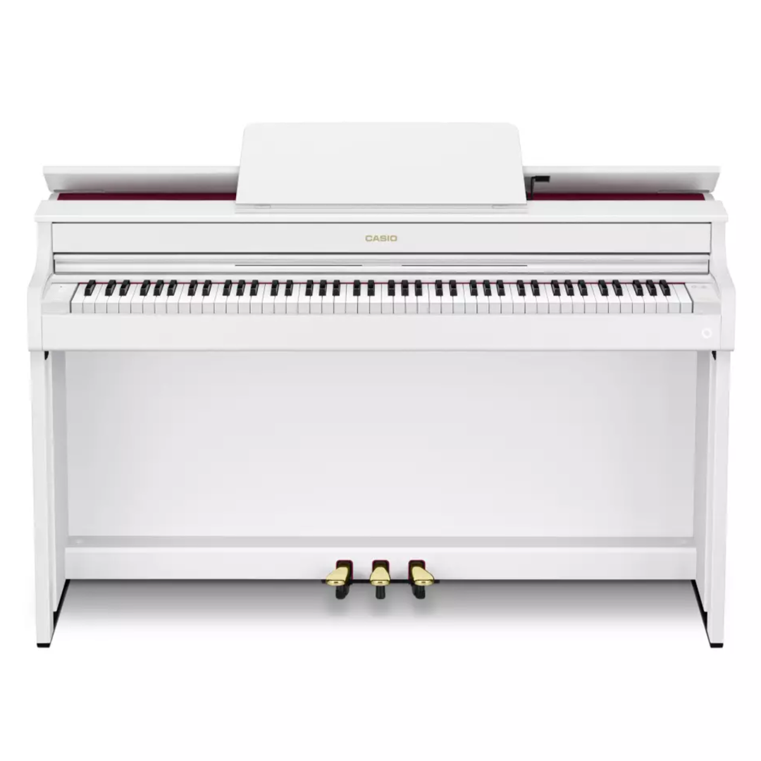 Casio AP-300WE Celviano 88-Key Digital Piano with Cabinet and Bench - White
