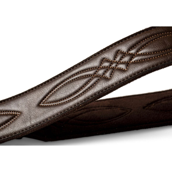 Taylor Guitars 2'' Vegan Leather Strap with Stitching - Chocolate Brown