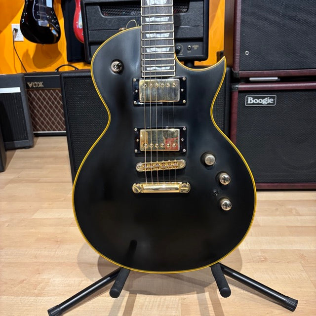 ESP-LTD  EC 1000 Deluxe  (Vintage Black - Gold HD  w/ Seymour Duncan 59 & JB ) - No Case Or Bag - USED