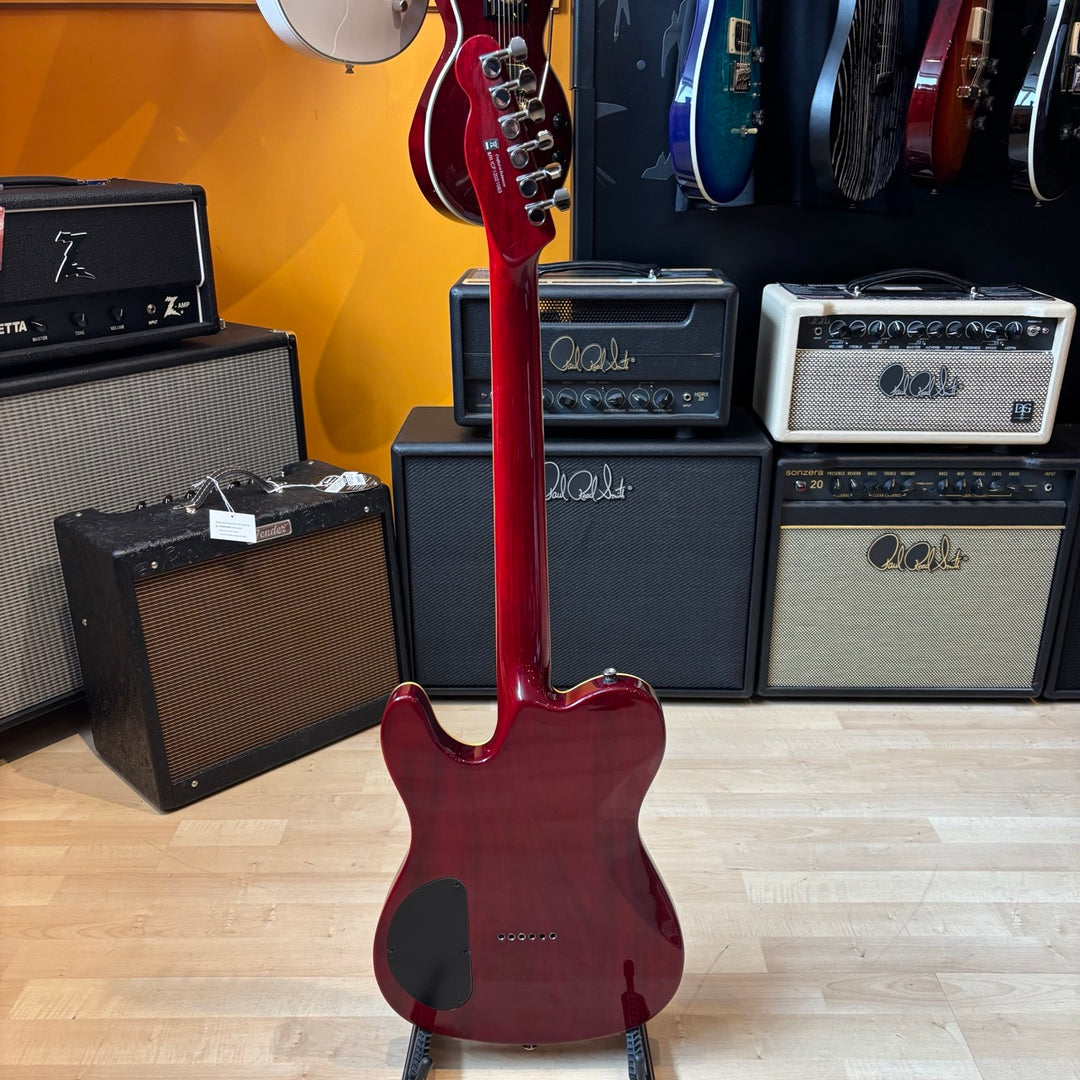 Fender - FMT-HH Carved Top Telecaster - Transparent Crimson Red w/ Fender Bag (2012) - USED