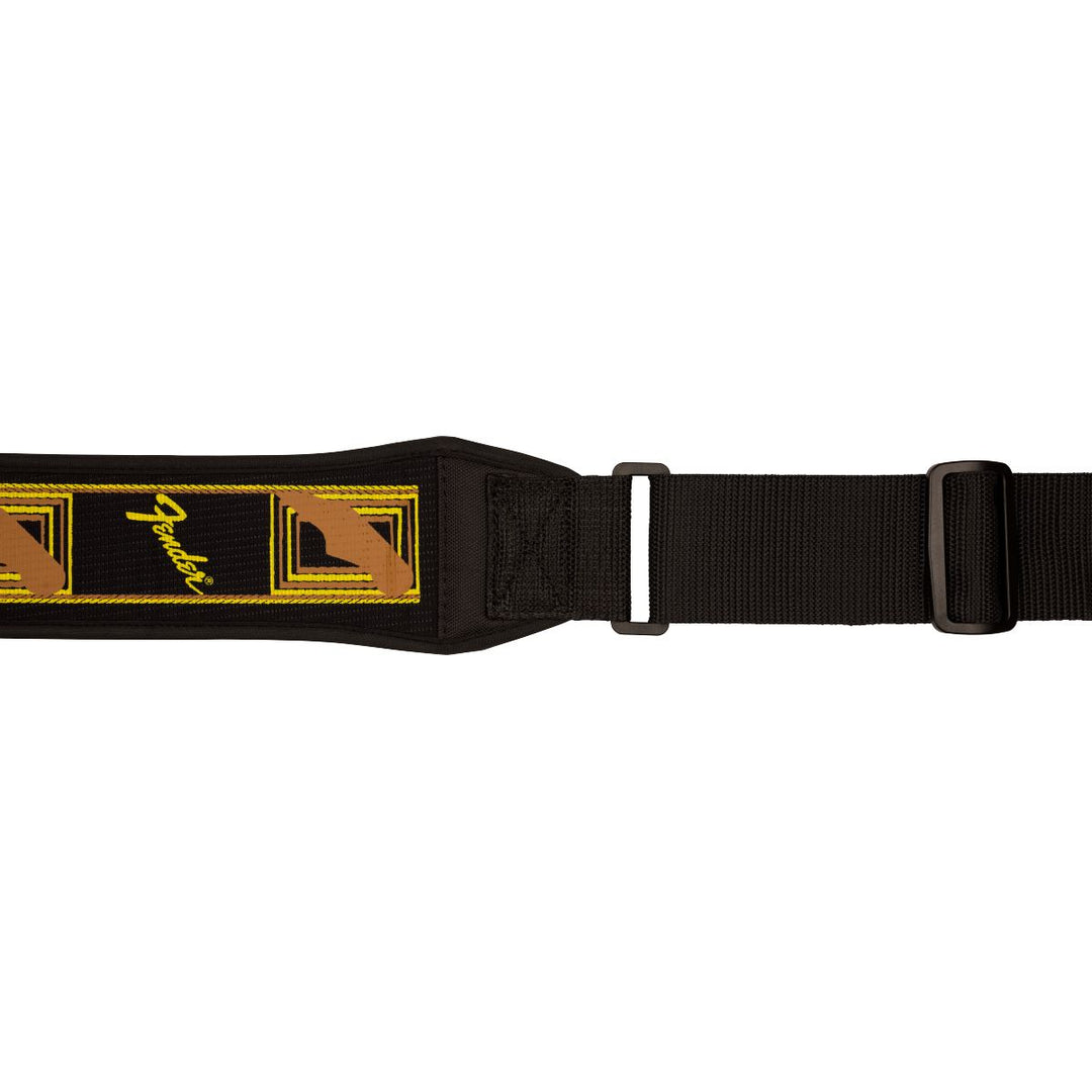 Fender Swell™ Neoprene Strap, Blk/Ylw/Brn Mono, 2.5"
