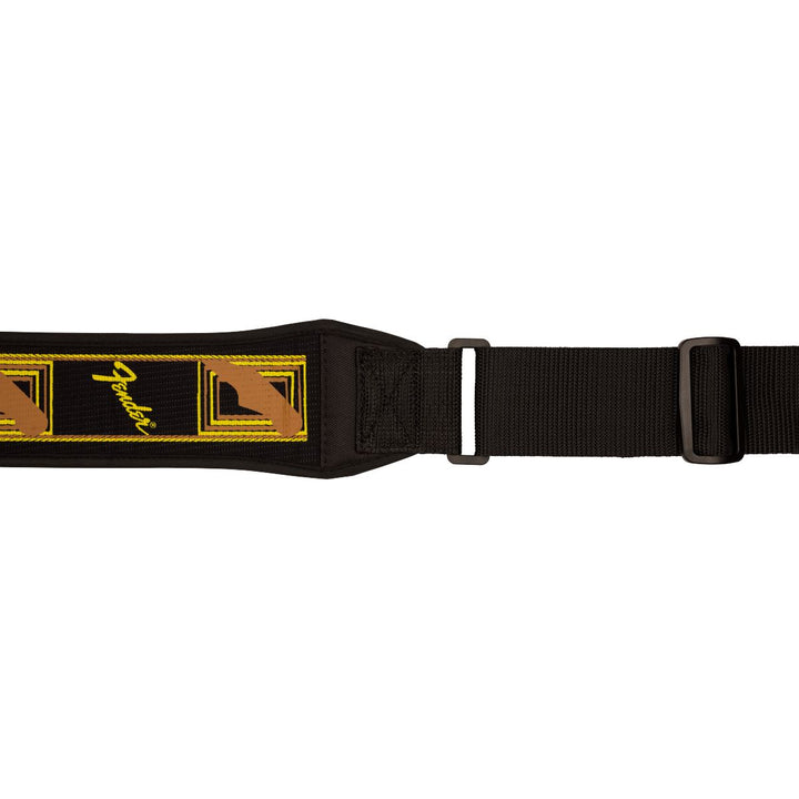 Fender Swell™ Neoprene Strap, Blk/Ylw/Brn Mono, 2.5"