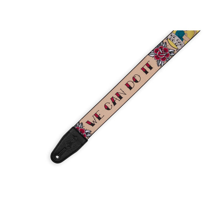 Levy's 2'' Printed Polyester Guitar Strap - Rosie the Riveter