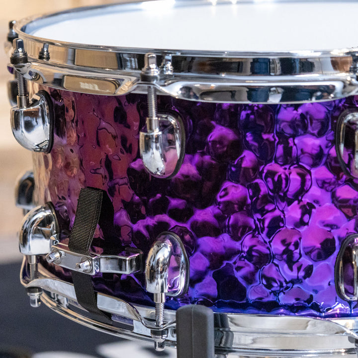 Dixon PDSCST654PTS Cornerstone 6.5 x 14 Hammered Steel Snare - Purple