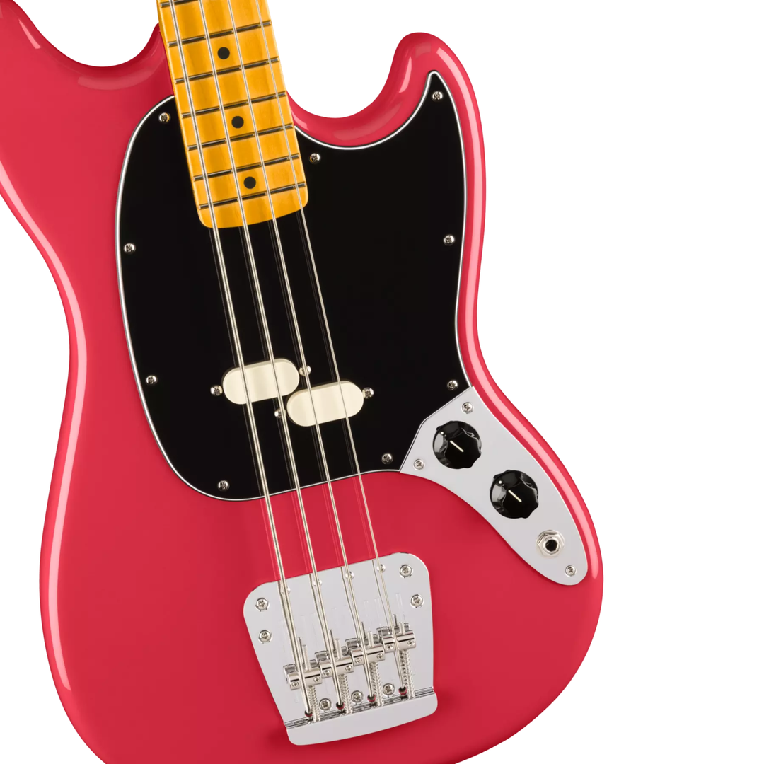 Fender American Professional Classic Mustang Bass® -  Maple Fingerboard -  Faded Dakota Red