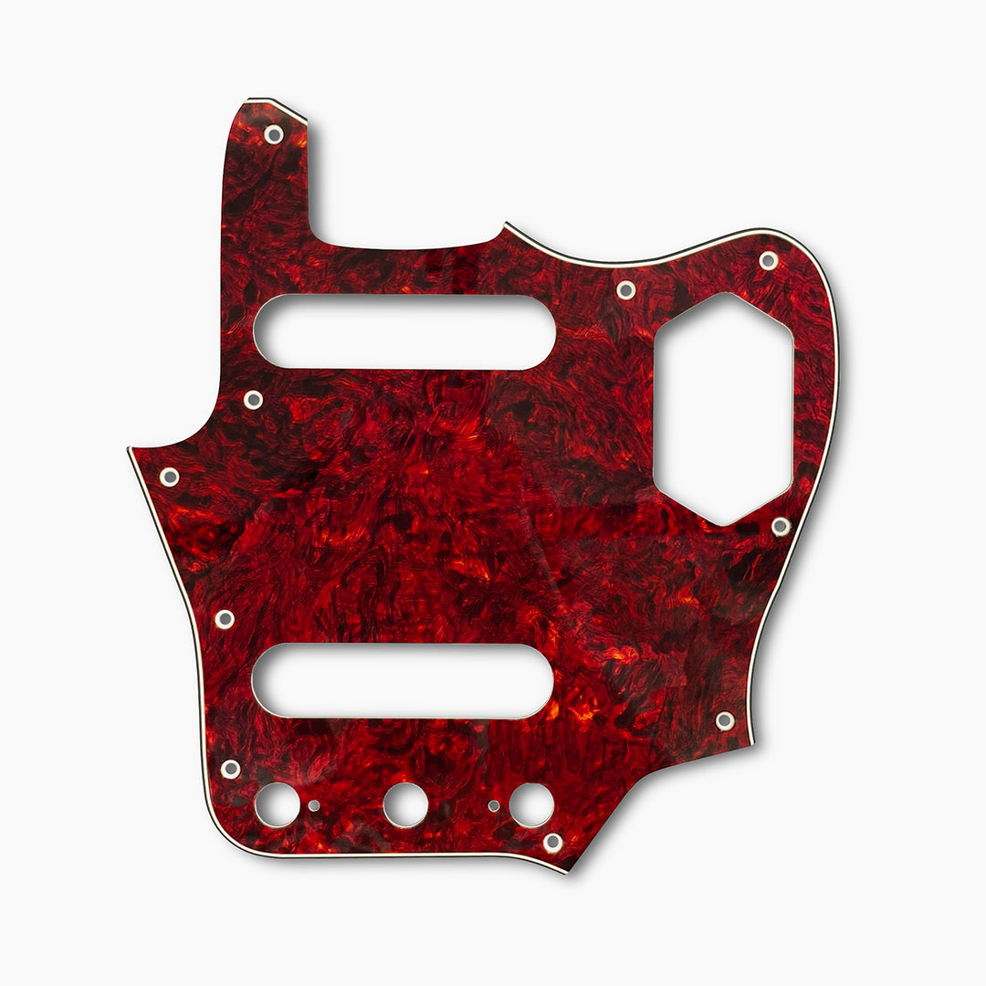 Allparts PG-0580 10-hole Pickguard for Jaguar® Red Tortoise (RT/W/B)