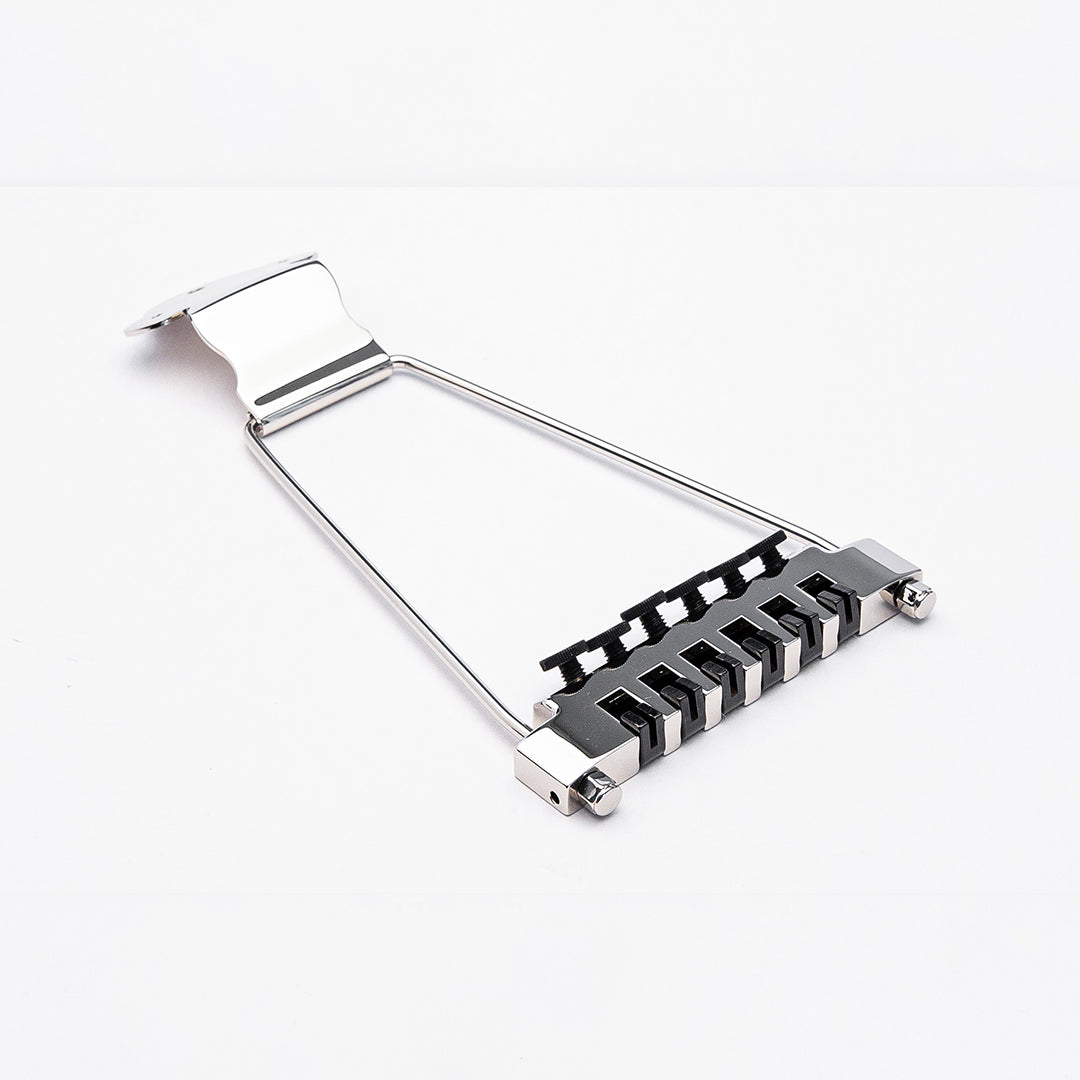 Allparts TP-3340-001 Leo Quan Badass FTT™ Fine Tuner Trapeze Tailpiece, Nickel