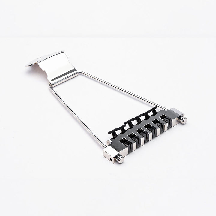 Allparts TP-3340-001 Leo Quan Badass FTT™ Fine Tuner Trapeze Tailpiece, Nickel
