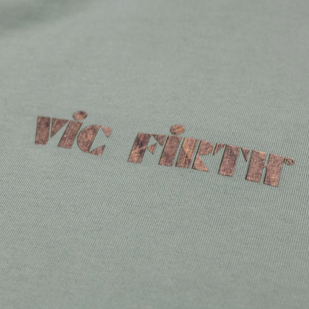 Vic Firth VATS0045- LE Limited Edition Sage Woodgrain Tee Shirt - 2XL
