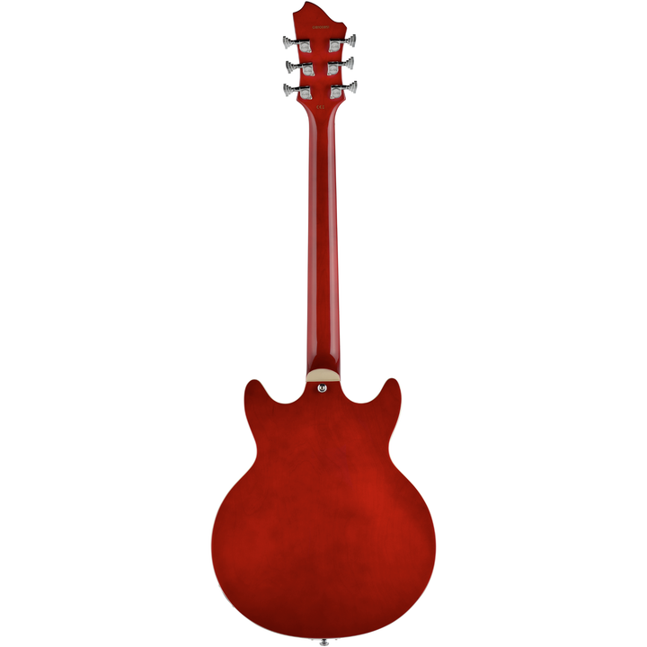 Hagstrom ALV-BLK Viking Alvar 6-String RH Semi-Hollow Electric Guitar (Wild Cherry Transparent)