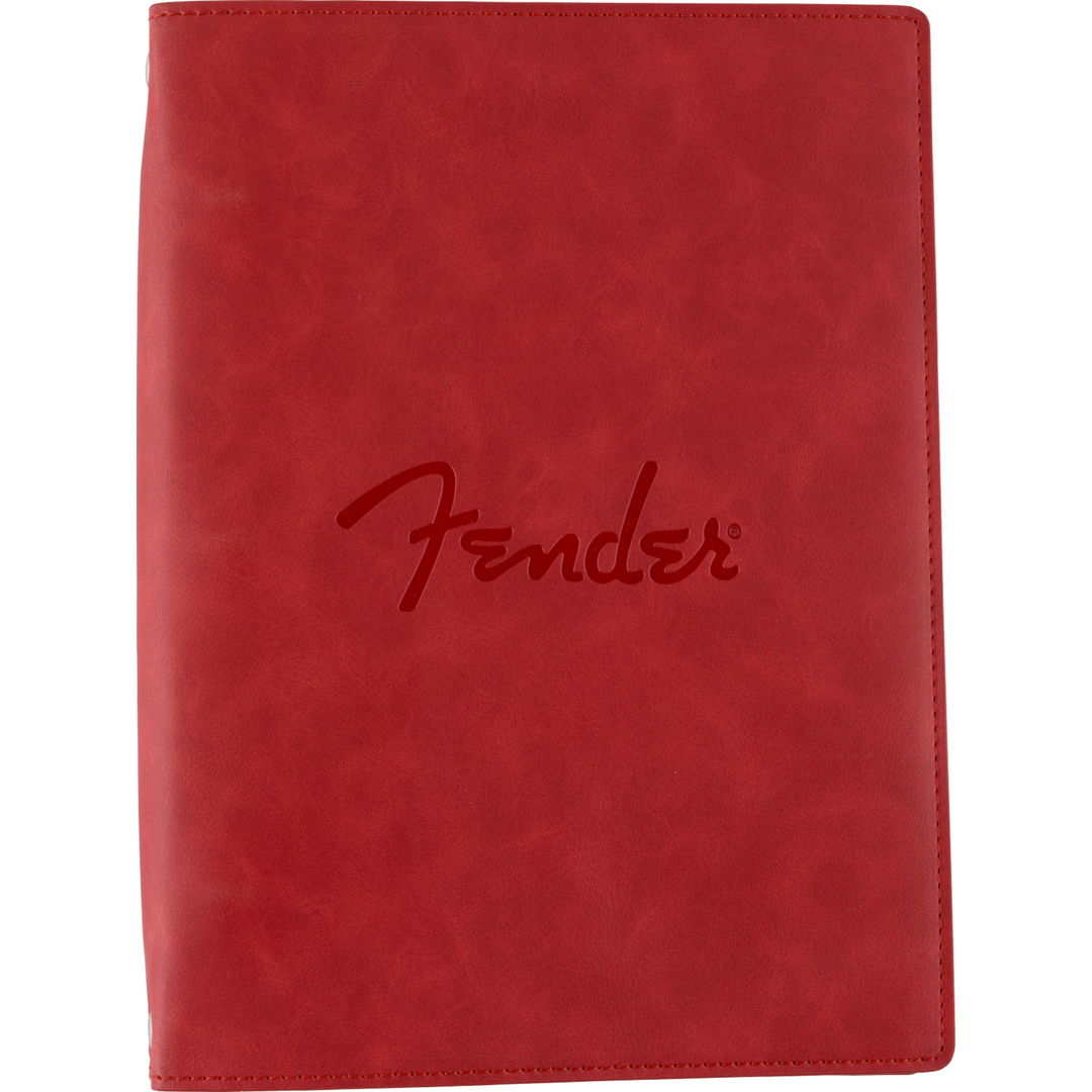 Fender ™ Vegan Leather Music Note Book -  Dakota Red